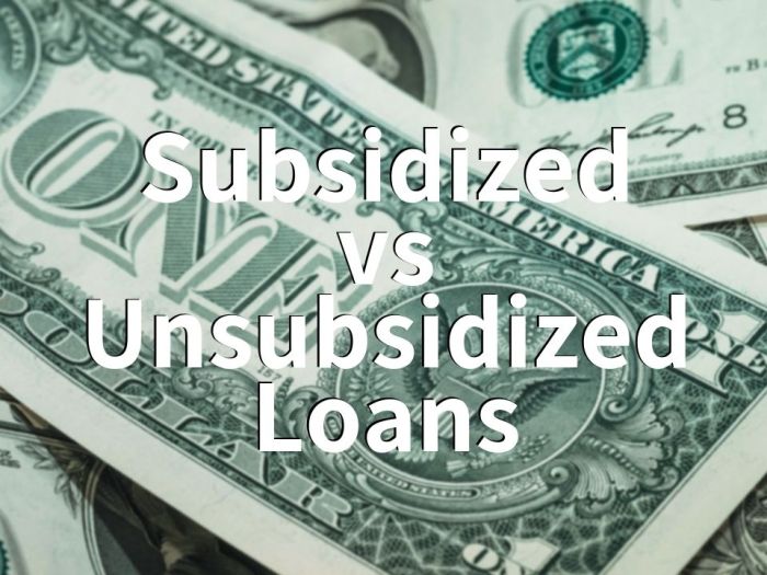 Subsidized unsubsidized loans