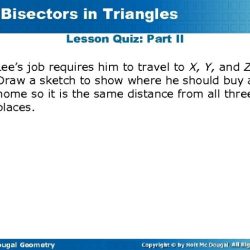 Bisectors in triangles quiz part 1