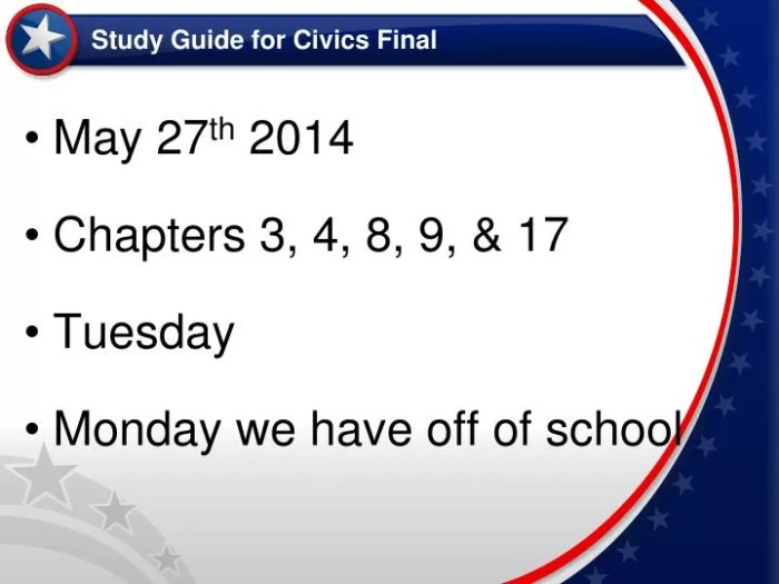 Civics end of course exam study guide