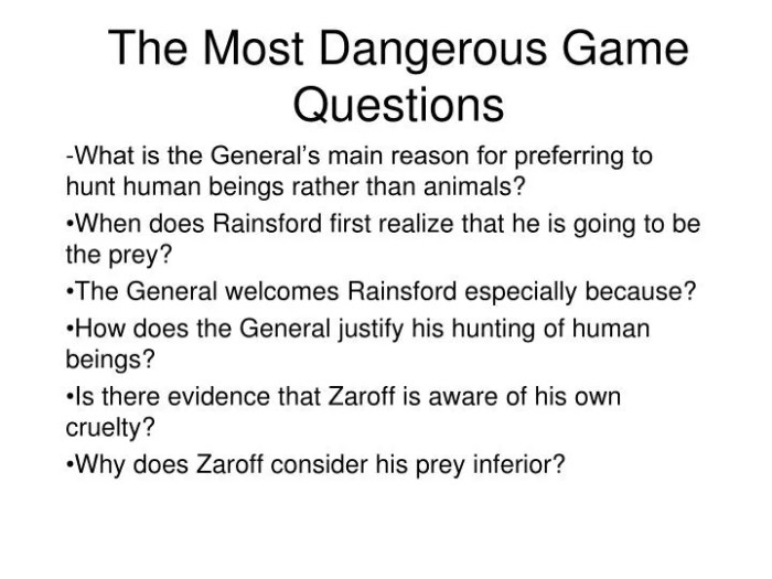 The most dangerous game question answers