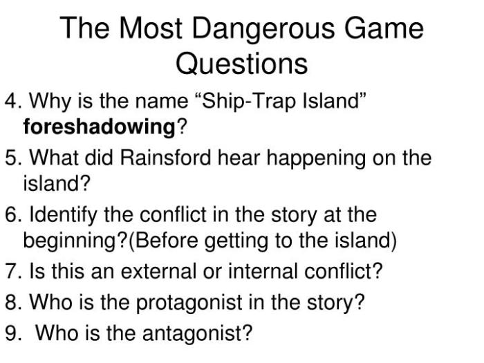 The most dangerous game question answers