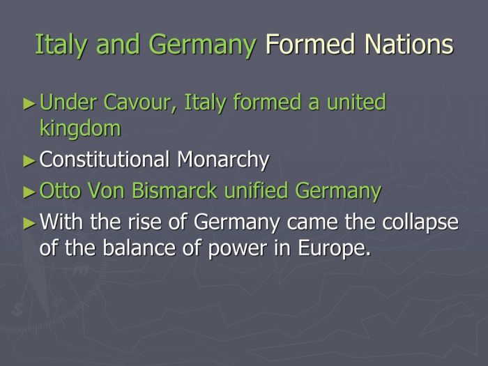 How were the unifications of italy and germany similar